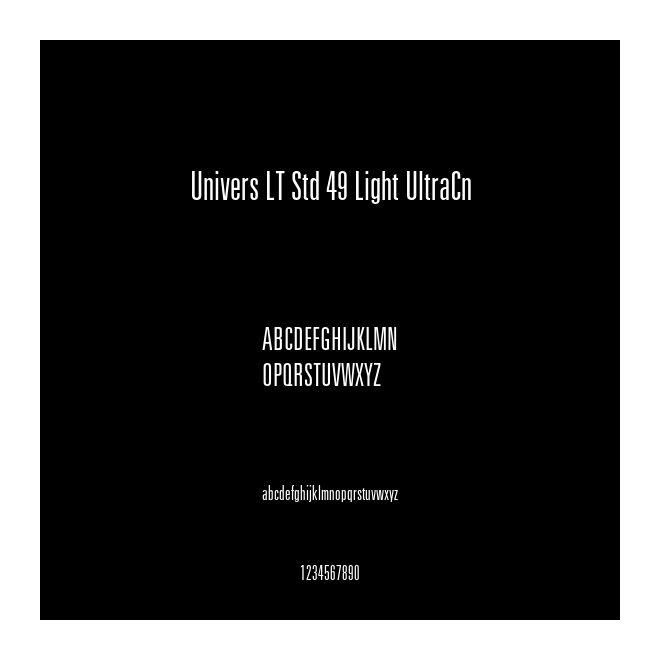 Univers LT Std 49 Light UltraCn