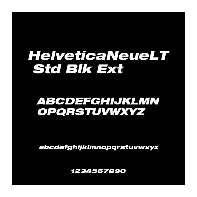 HelveticaNeueLT Std Blk Ext