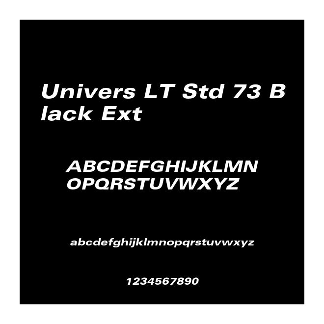 Univers LT Std 73 Black Ext