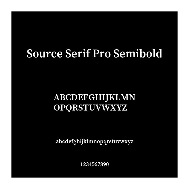 Source Serif Pro Semibold