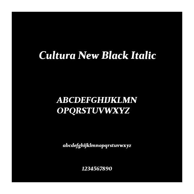 Cultura New Black Italic
