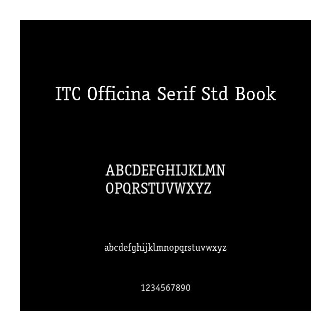 ITC Officina Serif Std Book