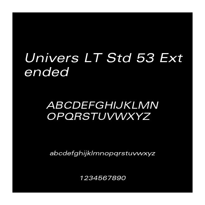 Univers LT Std 53 Extended