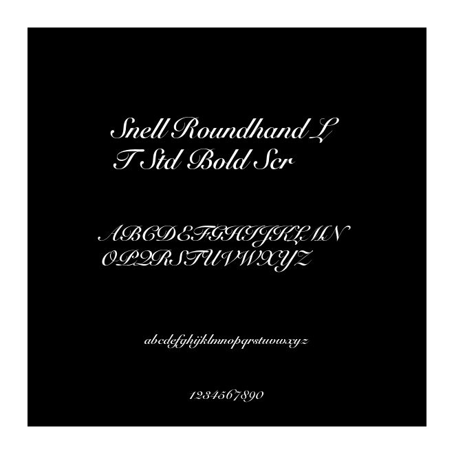 Snell Roundhand LT Std Bold Scr