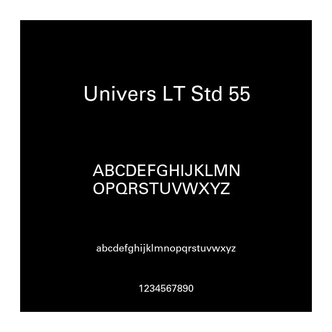 Univers LT Std 55