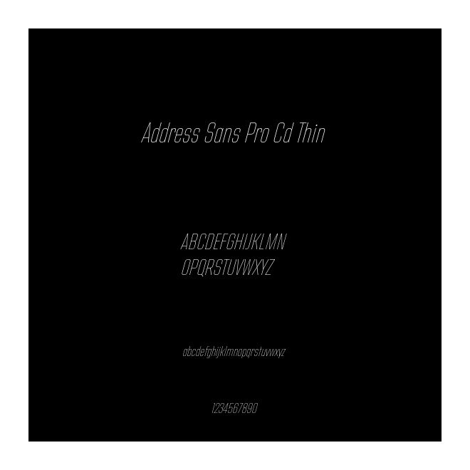 Address Sans Pro Cd Thin