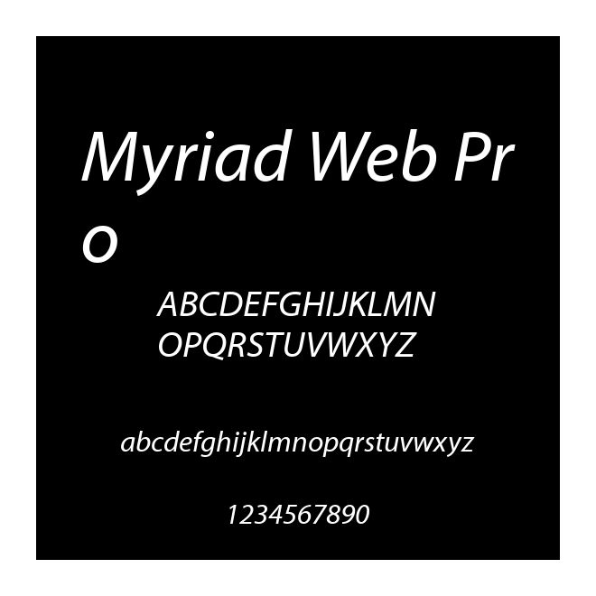 Myriad Web Pro