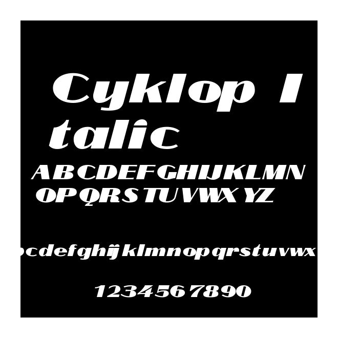 Cyklop Italic