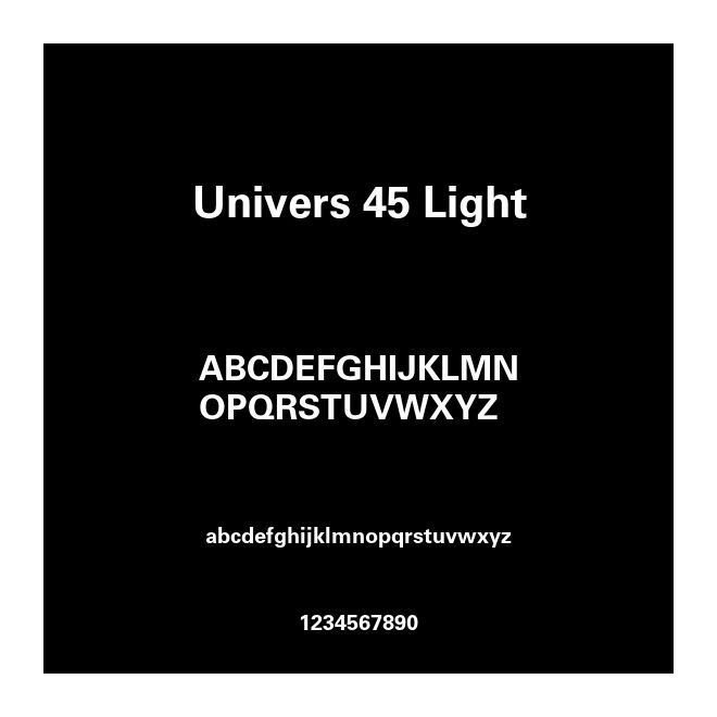 Univers 45 Light