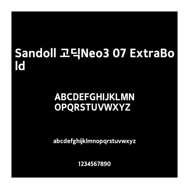 Sandoll ??Neo3 07 ExtraBold