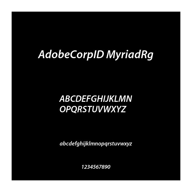 AdobeCorpID MyriadRg