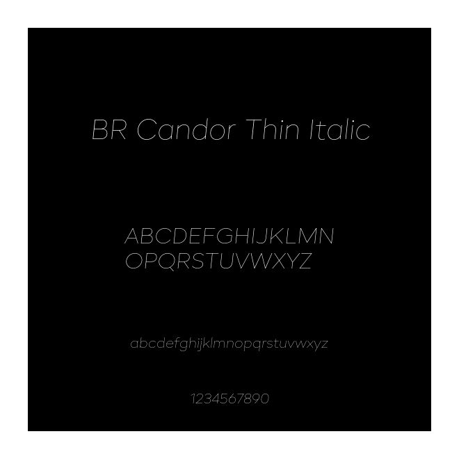 BR Candor Thin Italic