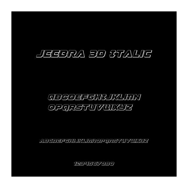 Jeebra 3D Italic