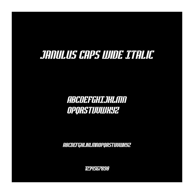 Janulus Caps Wide Italic