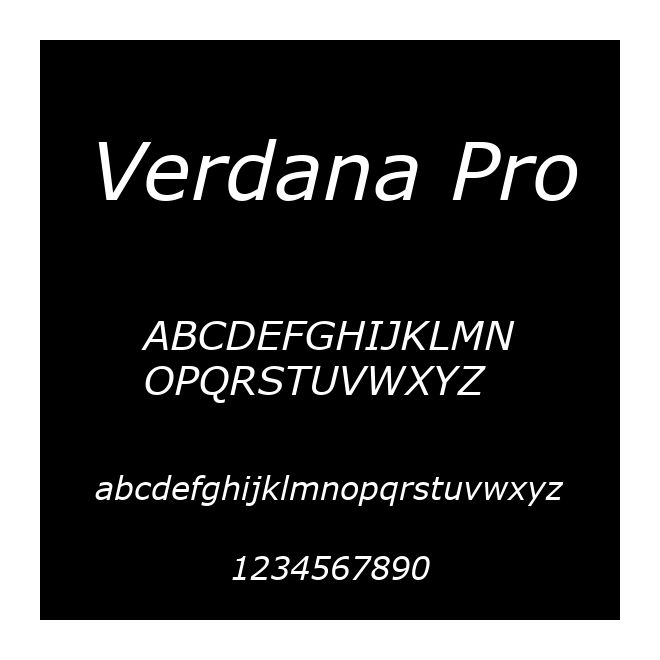Verdana Pro