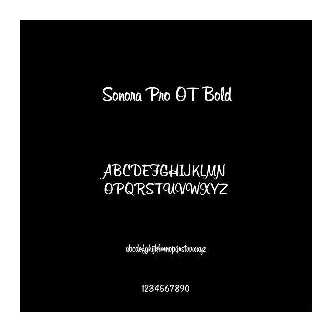 Sonora Pro OT Bold