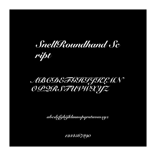 SnellRoundhand Script