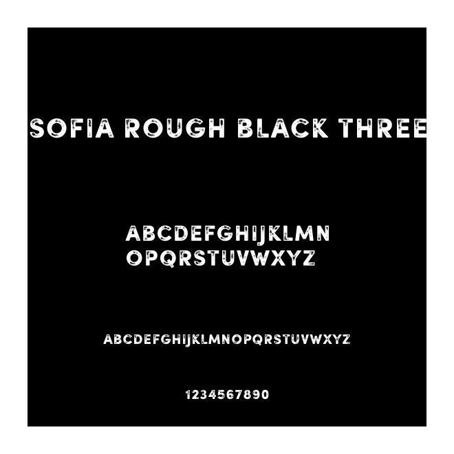 Sofia Rough Black Three