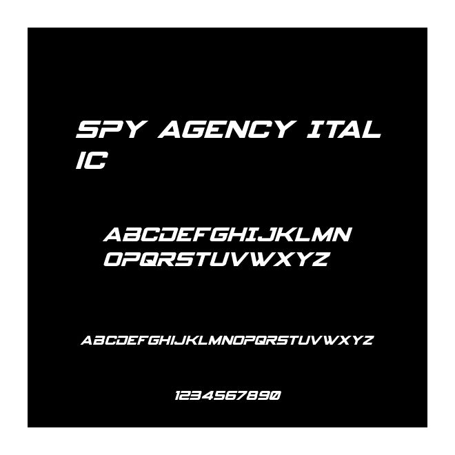 Spy Agency Italic