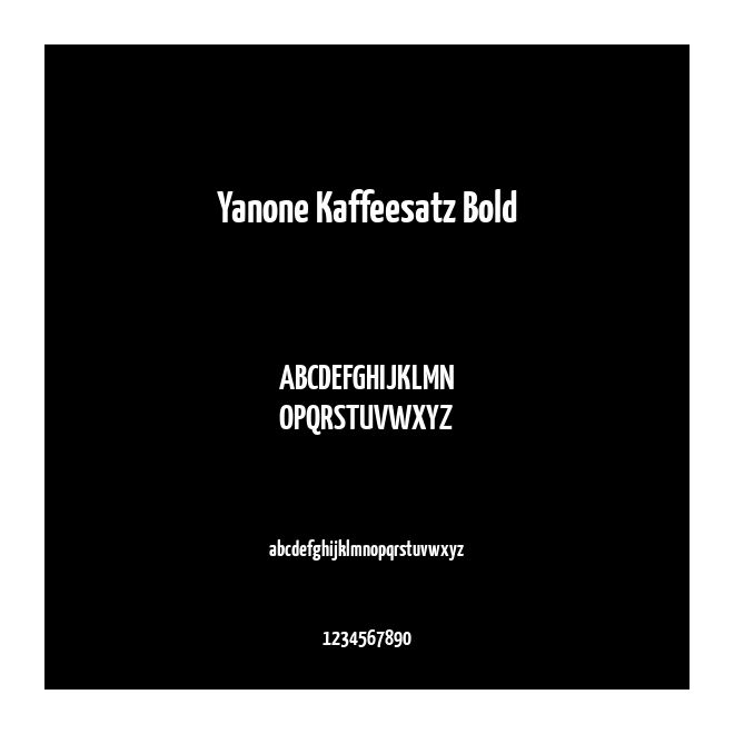 Yanone Kaffeesatz Bold