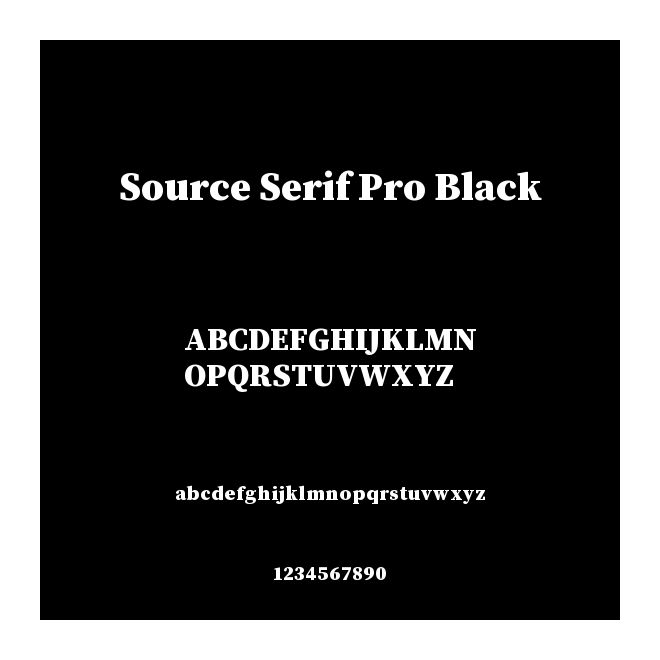 Source Serif Pro Black