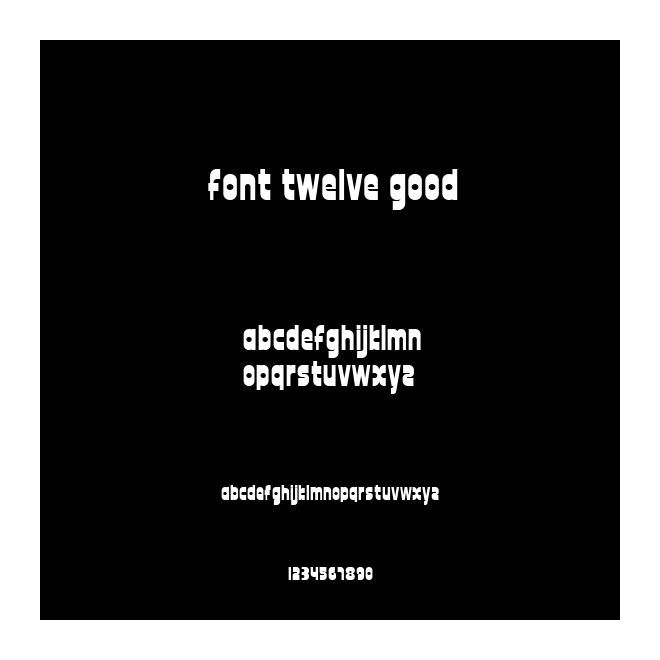 font twelve good