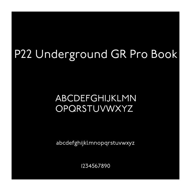 P22 Underground GR Pro Book