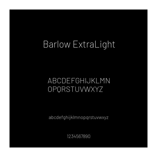 Barlow ExtraLight