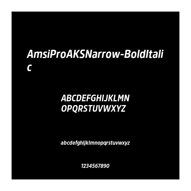 AmsiProAKSNarrow-BoldItalic