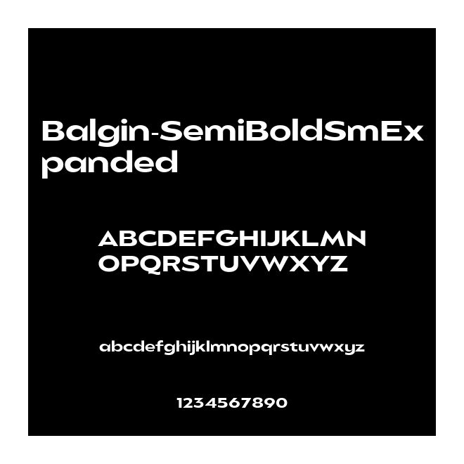 Balgin-SemiBoldSmExpanded