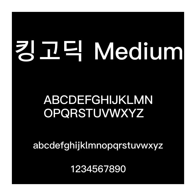 킹고딕 Medium