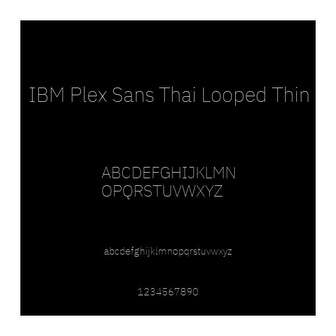 IBM Plex Sans Thai Looped Thin