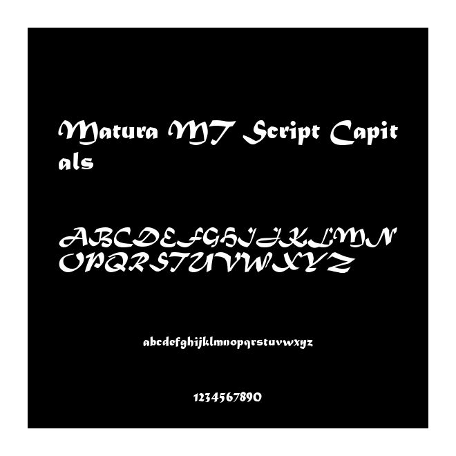 Matura MT Script Capitals