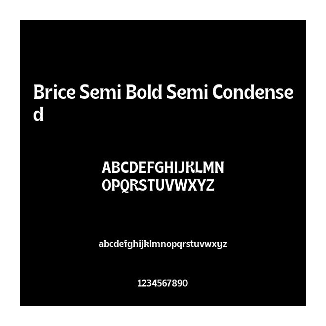 Brice Semi Bold Semi Condensed