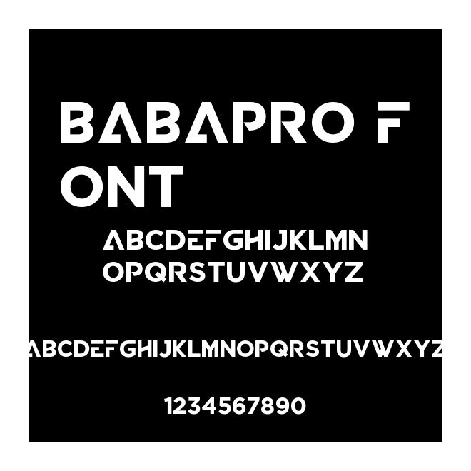 BABAPRO FONT