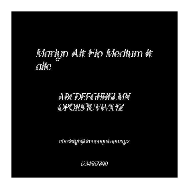 Marlyn Alt Flo Medium Italic