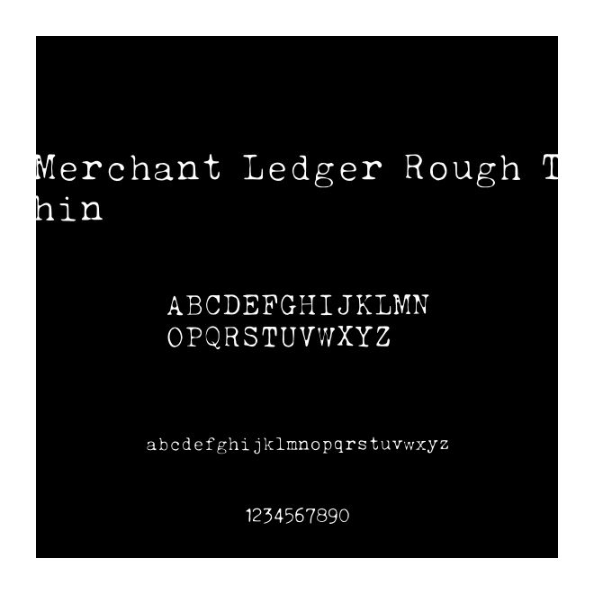 Merchant Ledger Rough Thin