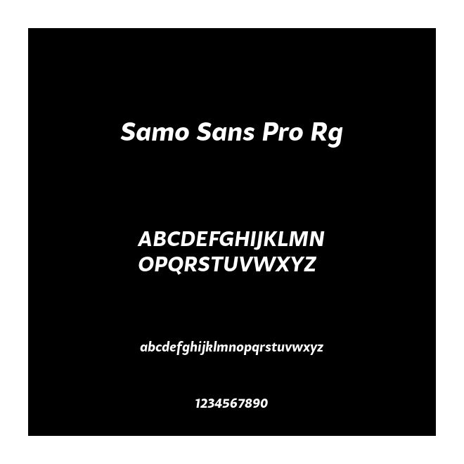 Samo Sans Pro Rg