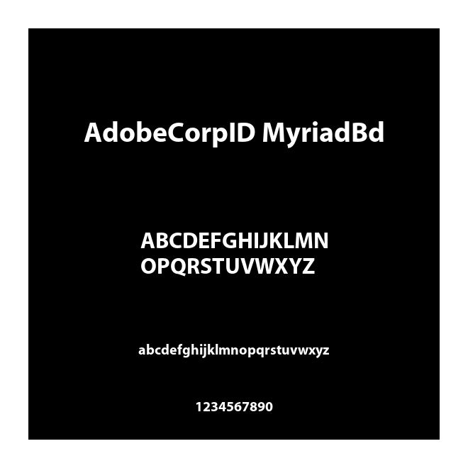 AdobeCorpID MyriadBd