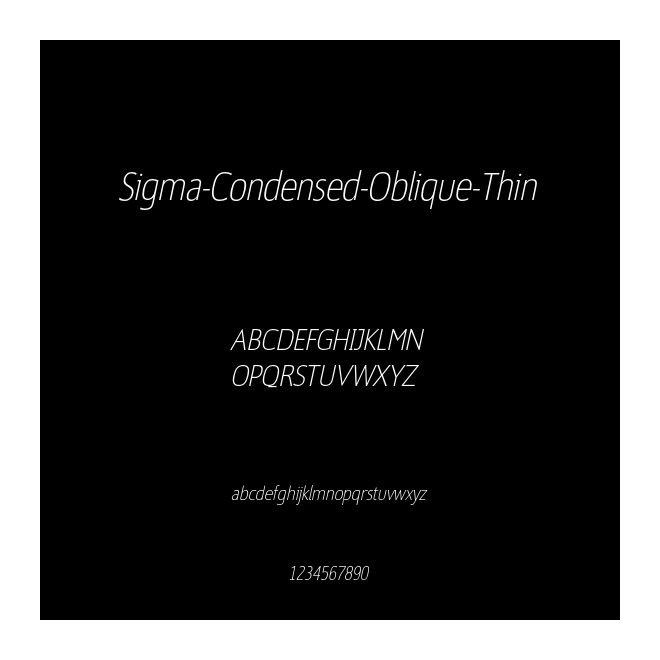 Sigma-Condensed-Oblique-Thin