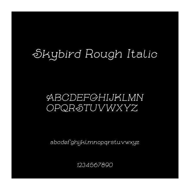 Skybird Rough Italic