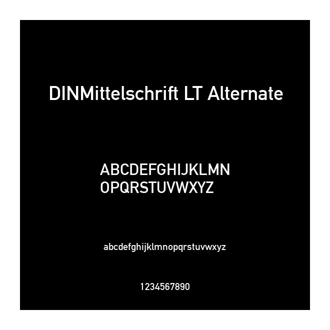 DINMittelschrift LT Alternate