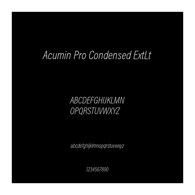 Acumin Pro Condensed ExtLt