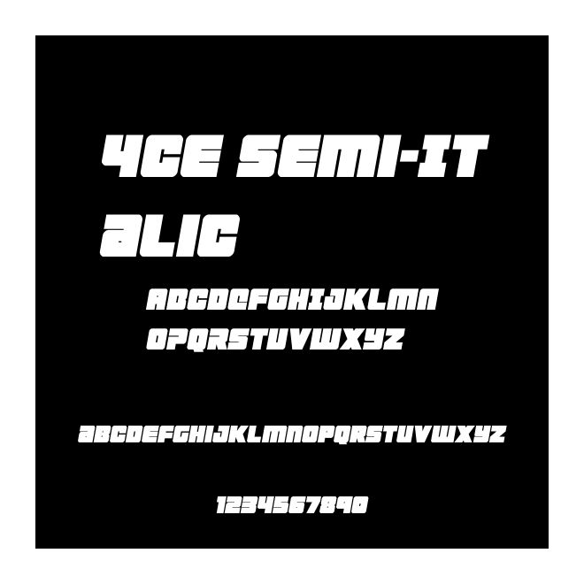 4ce Semi-Italic