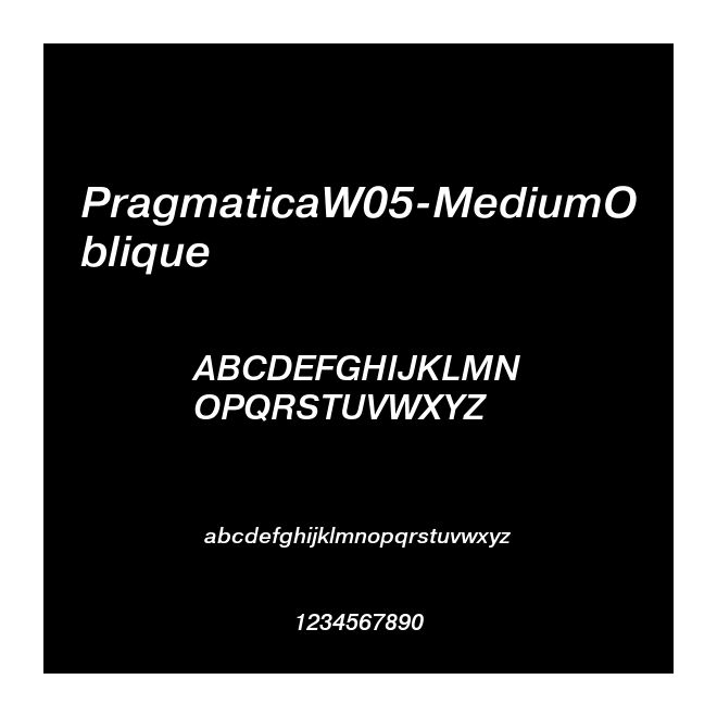 PragmaticaW05-MediumOblique