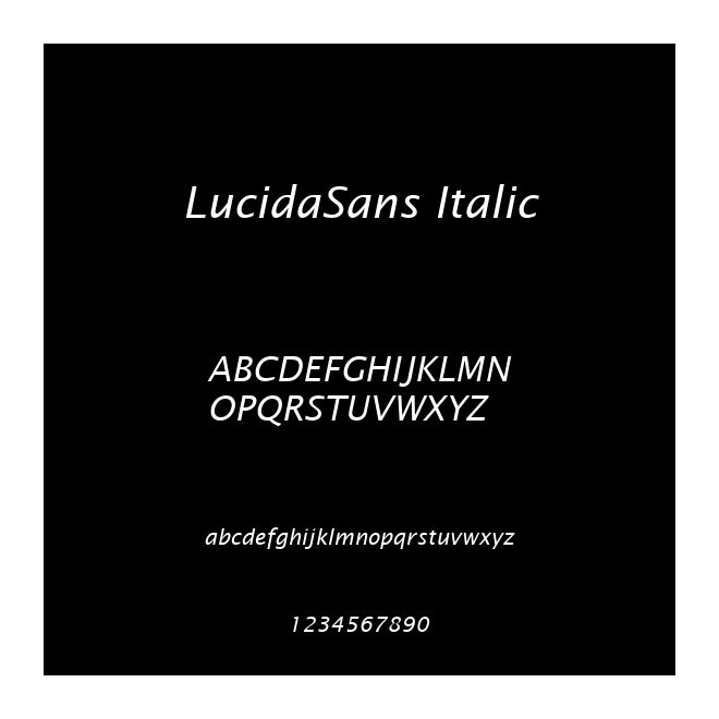 LucidaSans Italic