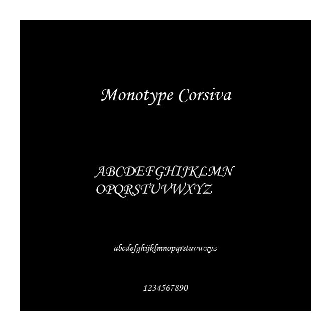 Monotype Corsiva