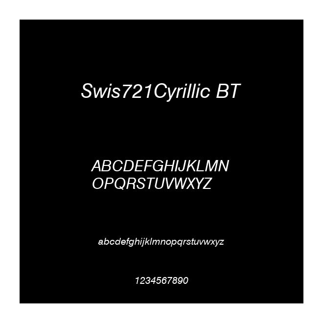 Swis721Cyrillic BT