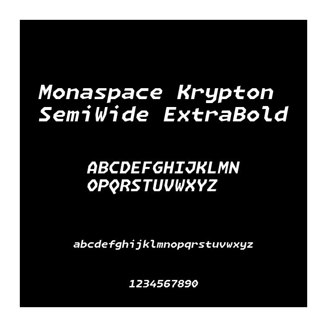 Monaspace Krypton SemiWide ExtraBold