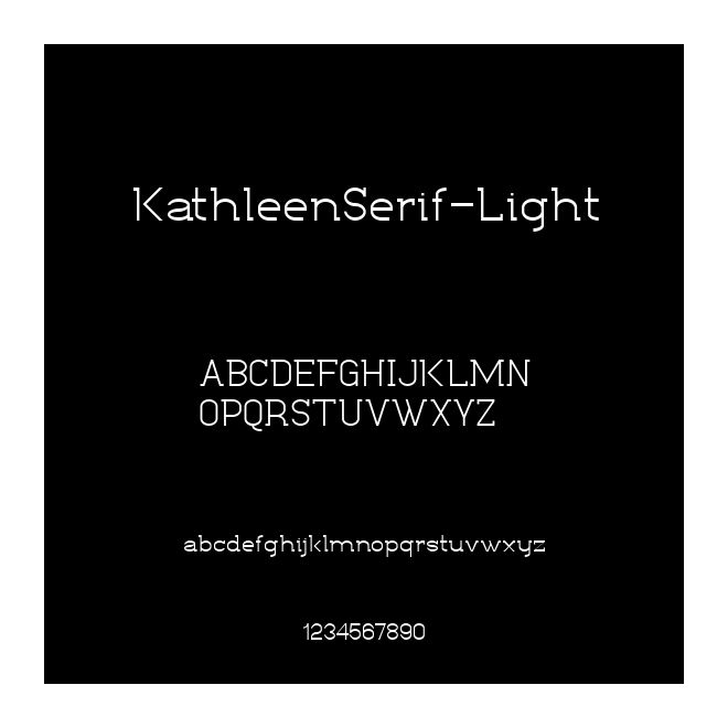 KathleenSerif-Light